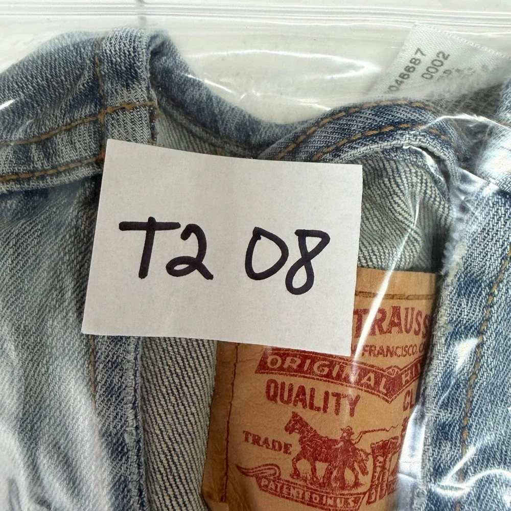 Y2K Vintage Levi's Medium Denim Vest Trucker Style Medium Wash Blue V-Neck Boho